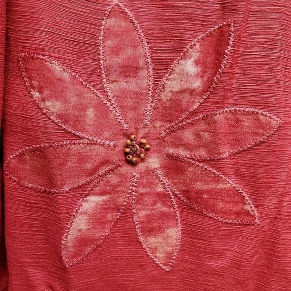 Vintage Alfred Dunner 100% Silk Beaded Embroidered Top Size 12 - Picture 6 of 7